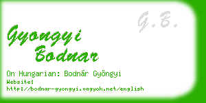 gyongyi bodnar business card
